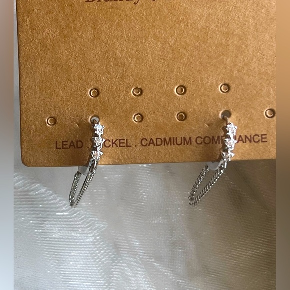 Brandy Melville💖MINI DROP HOOP EARRINGS - Picture 7 of 12